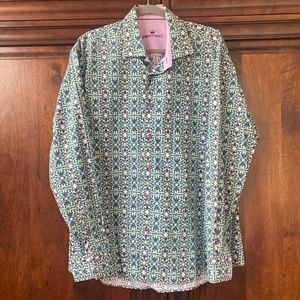 Bertigo Long-Sleeve Button-Down Collared Men's Shirt